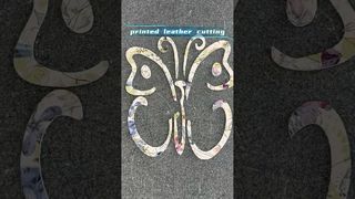 인쇄된 가죽에서 나비 모양 자르기 – 깨끗하고 정확합니다!